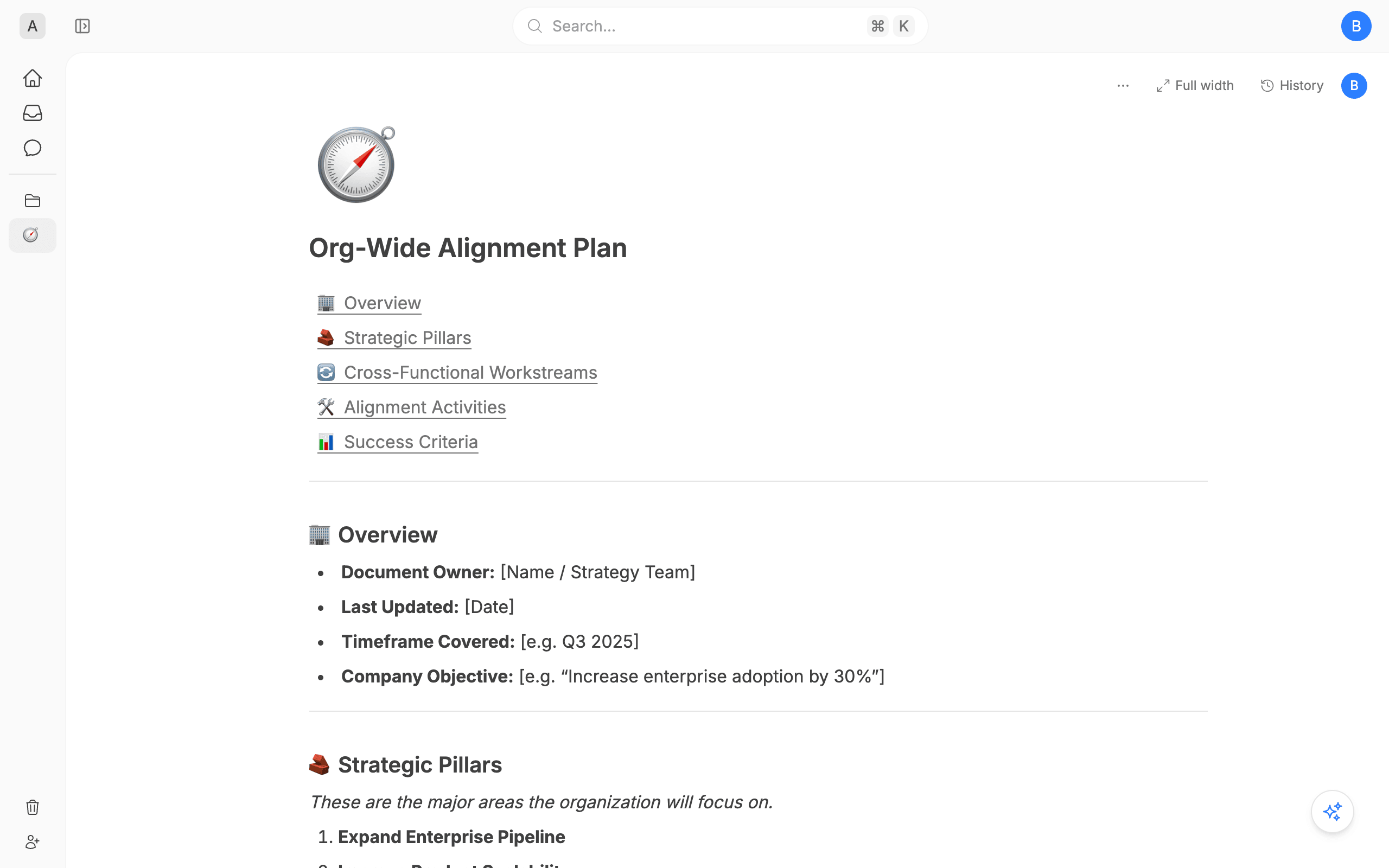Org-Wide Alignment Plan