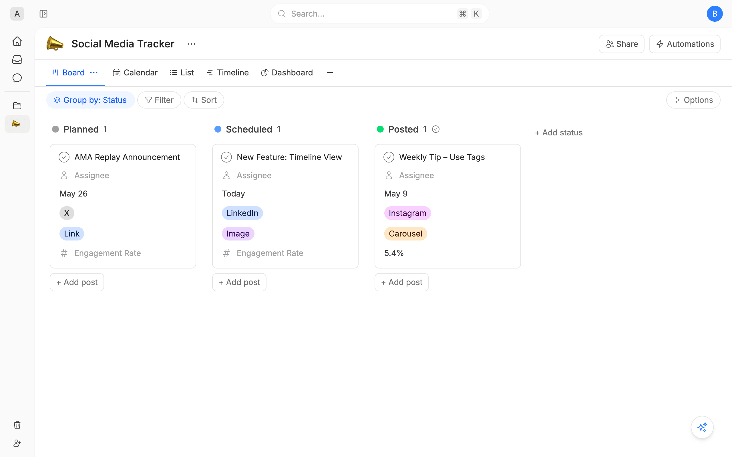Social Media Tracker