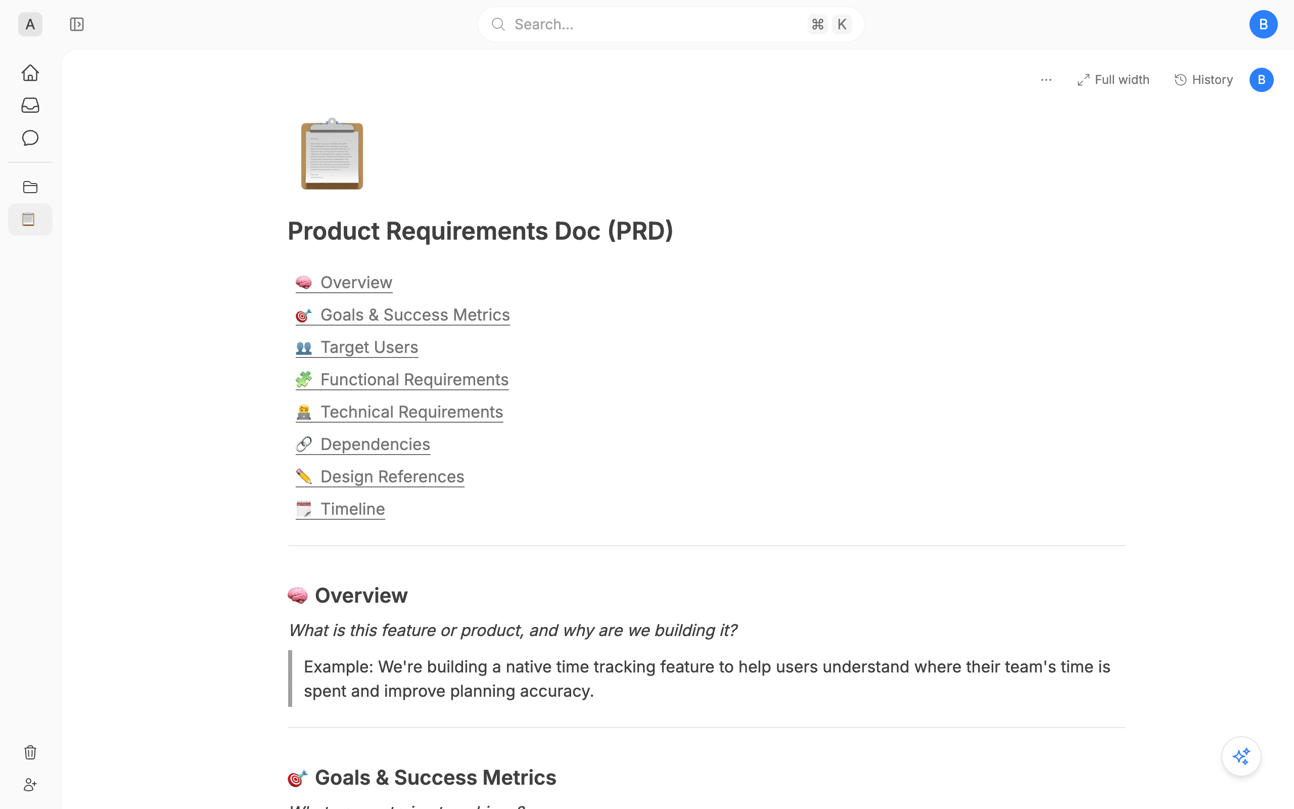 Product Requirements Doc (PRD)
