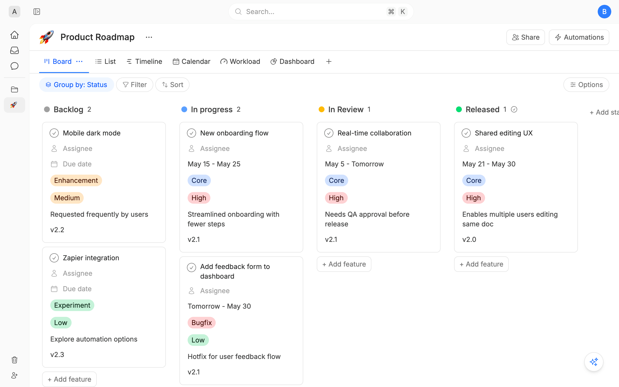 Product Roadmap