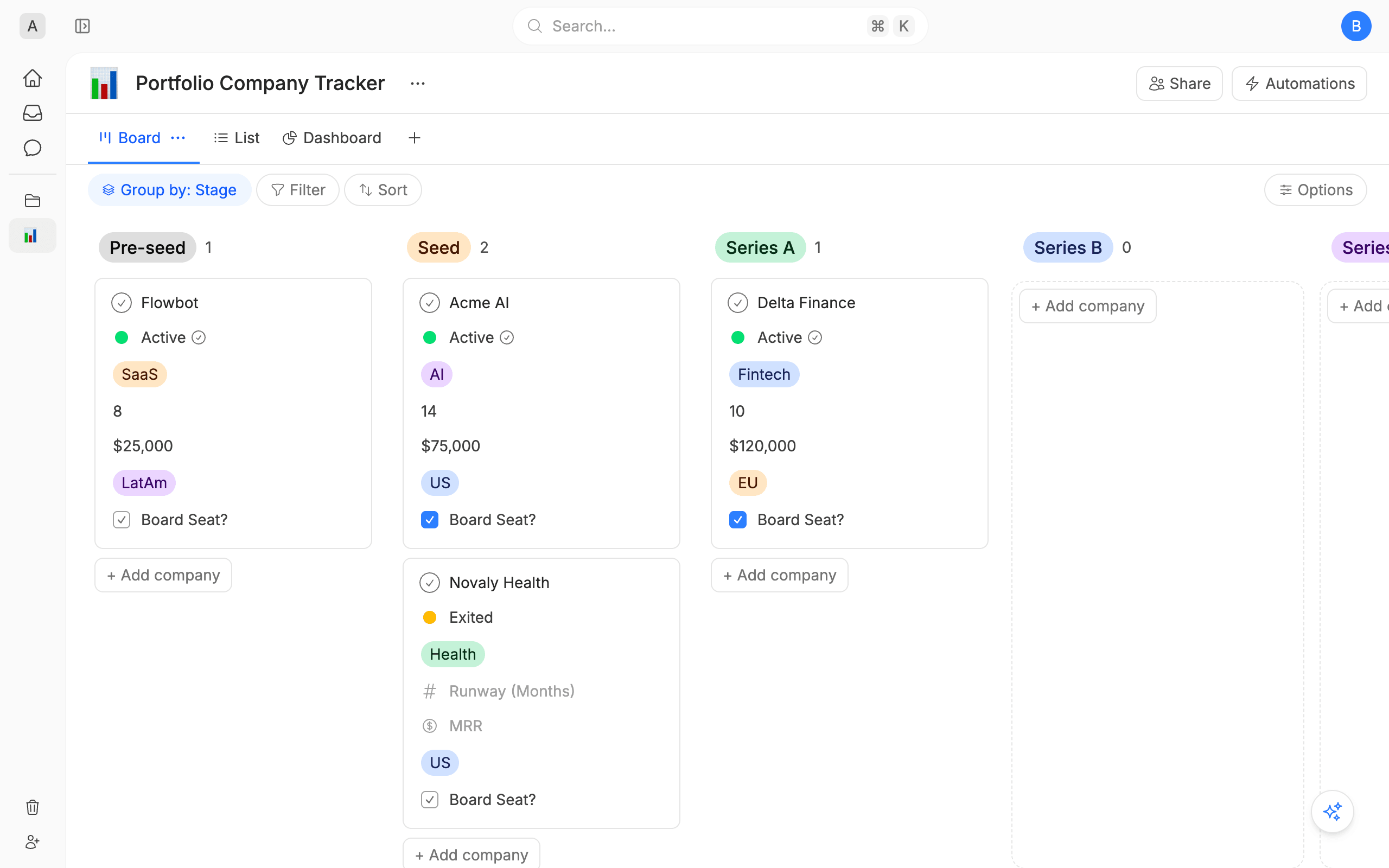Portfolio Company Tracker