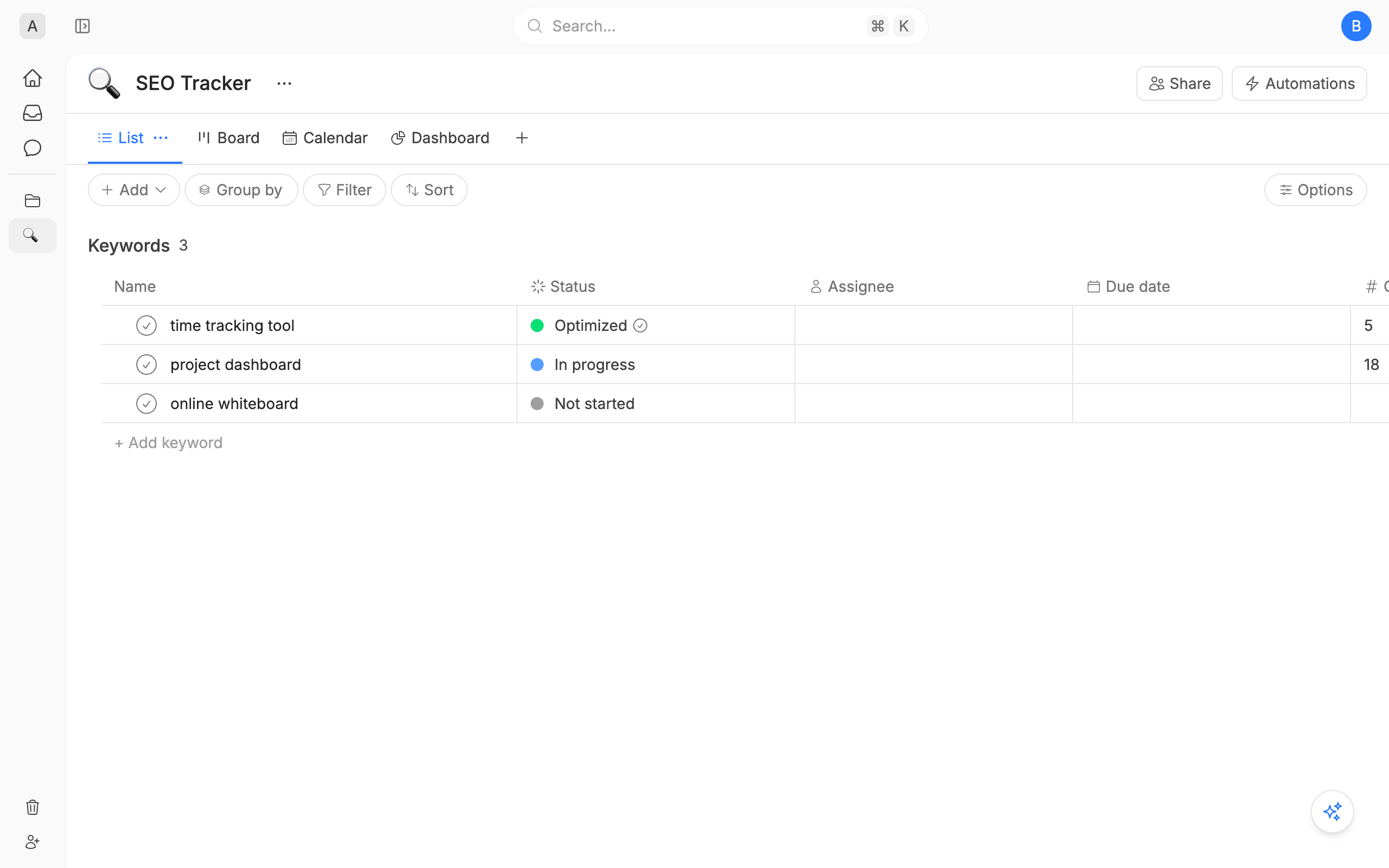 SEO Tracker