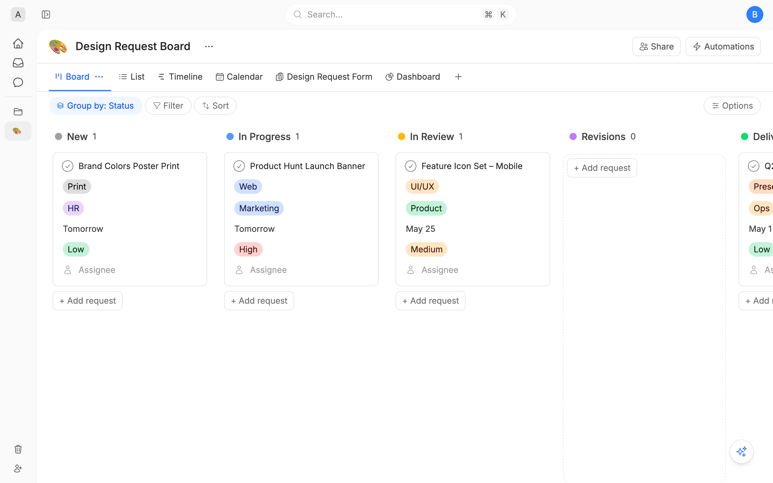 Design Request Board