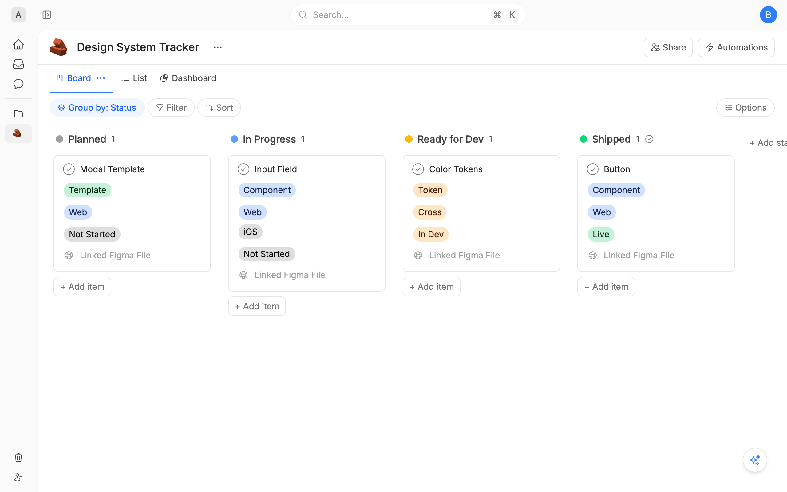 Design System Tracker