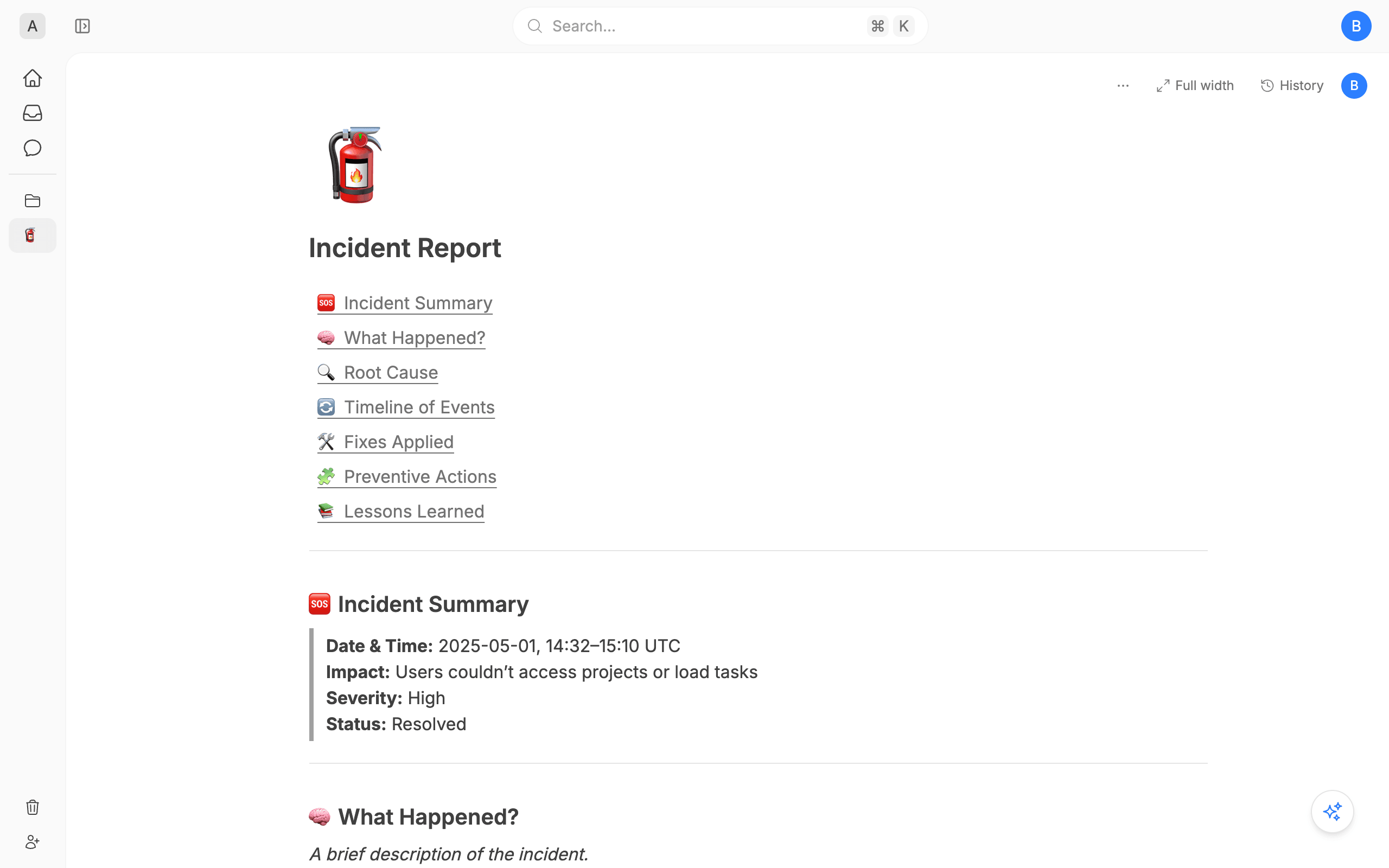 Incident Report