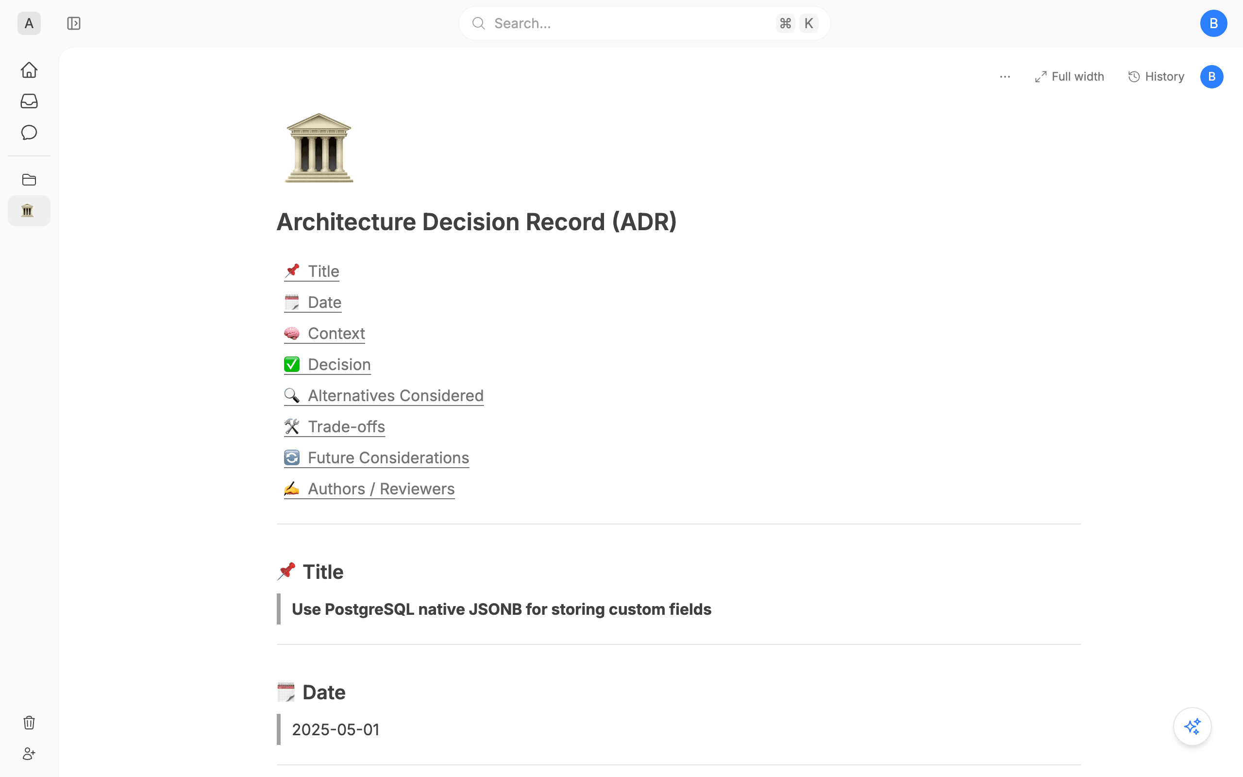 Architecture Decision Record (ADR)