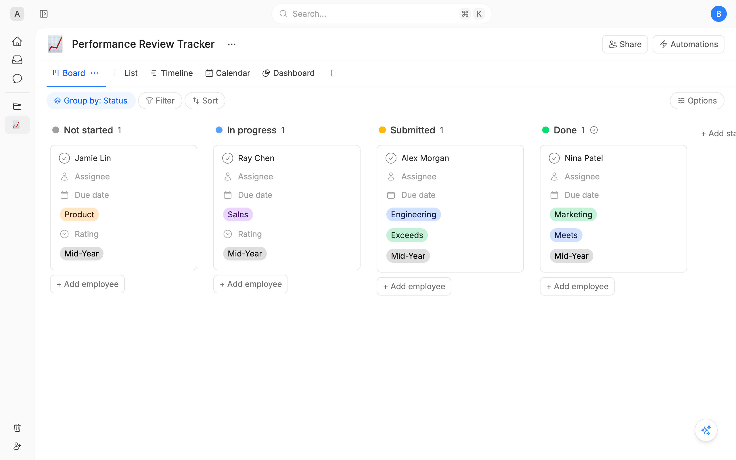 Performance Review Tracker