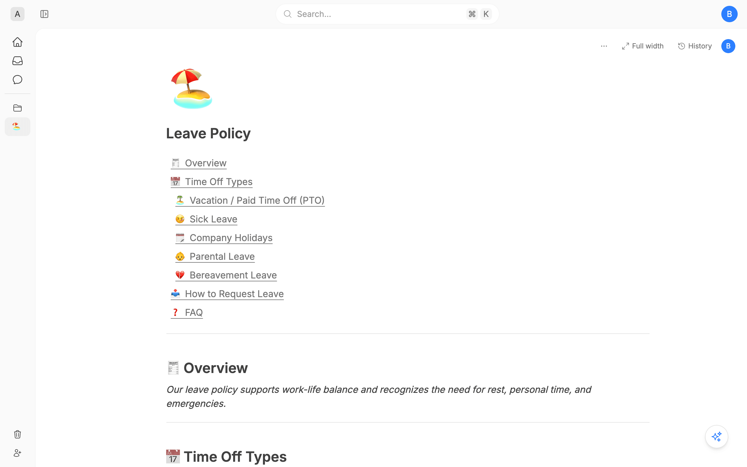 Leave Policy