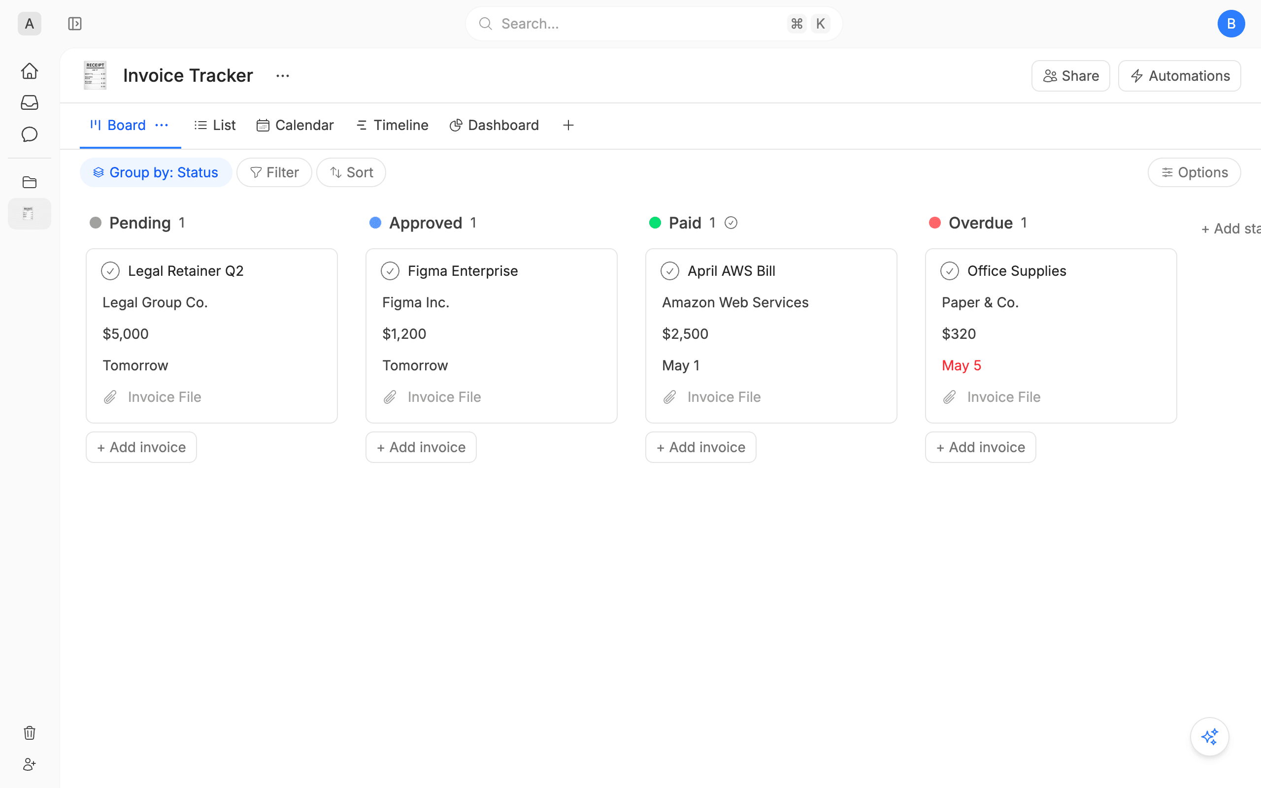 Invoice Tracker