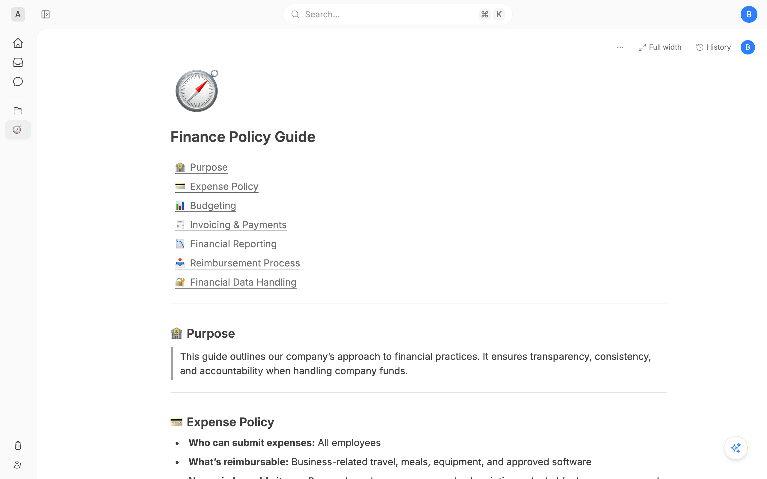 Finance Policy Guide
