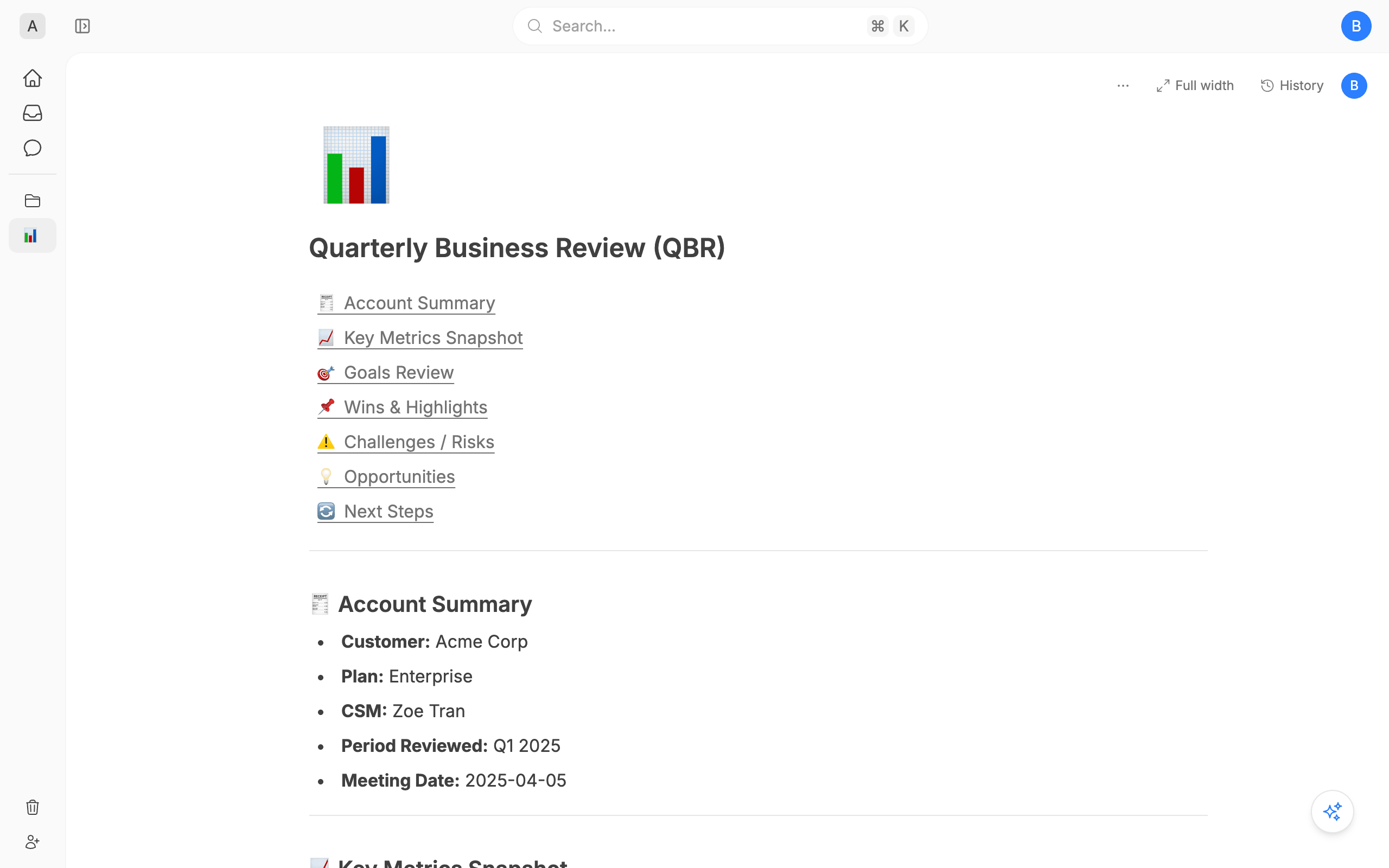 Quarterly Business Review (QBR)