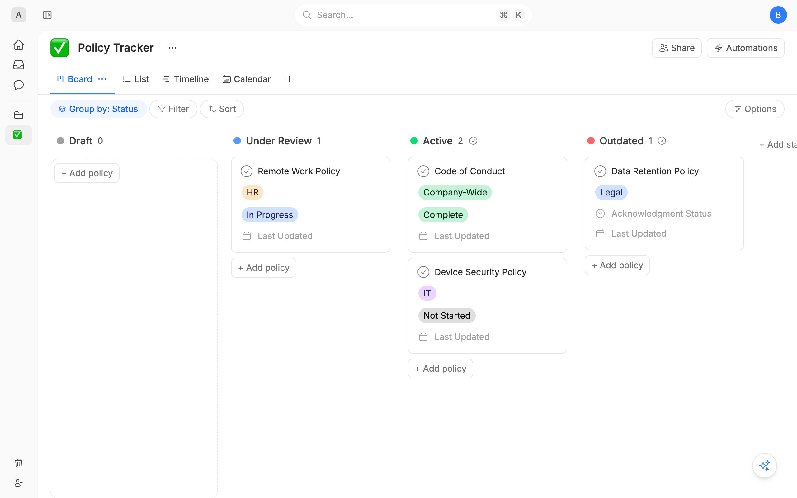 Policy Tracker