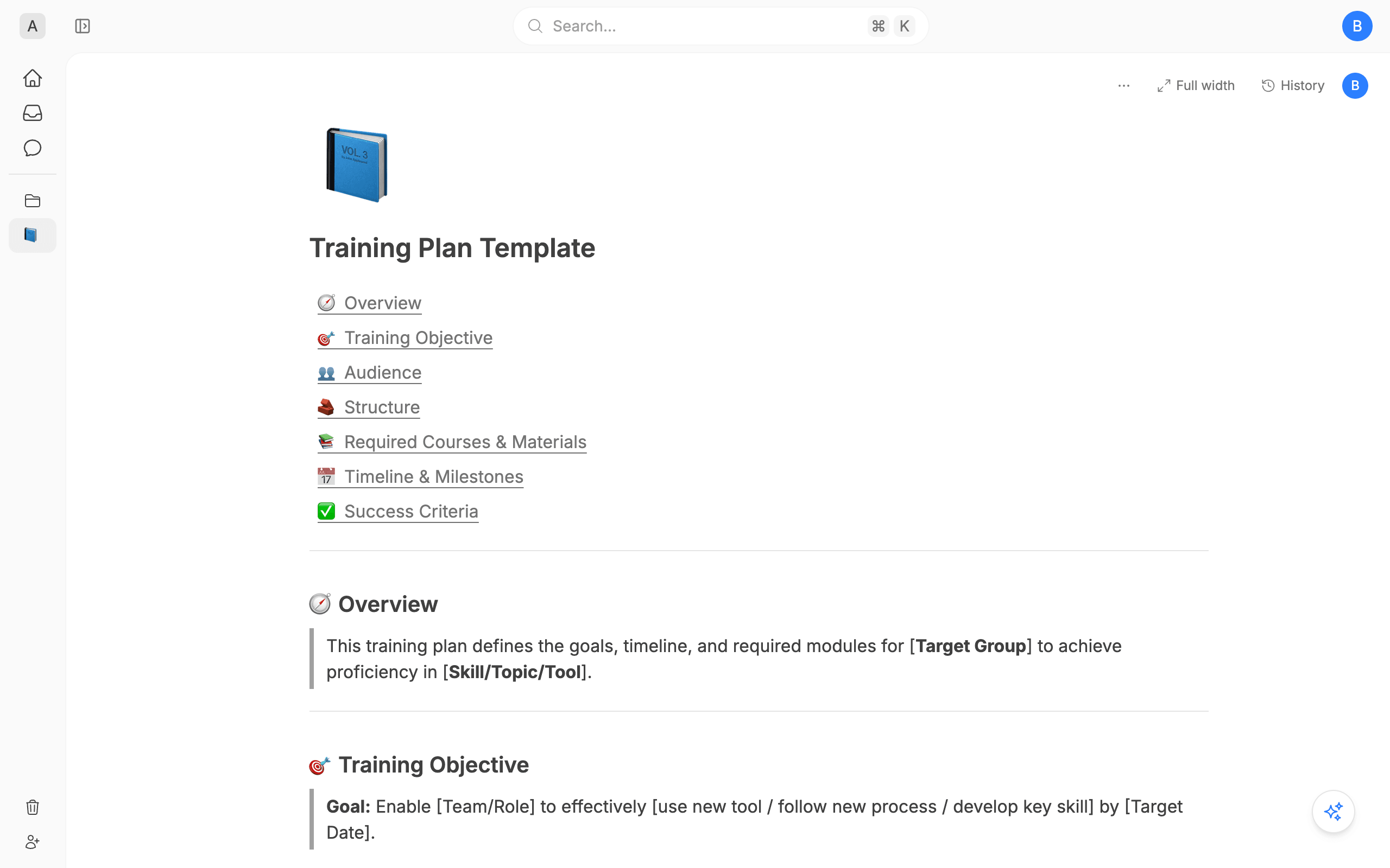 Training Plan