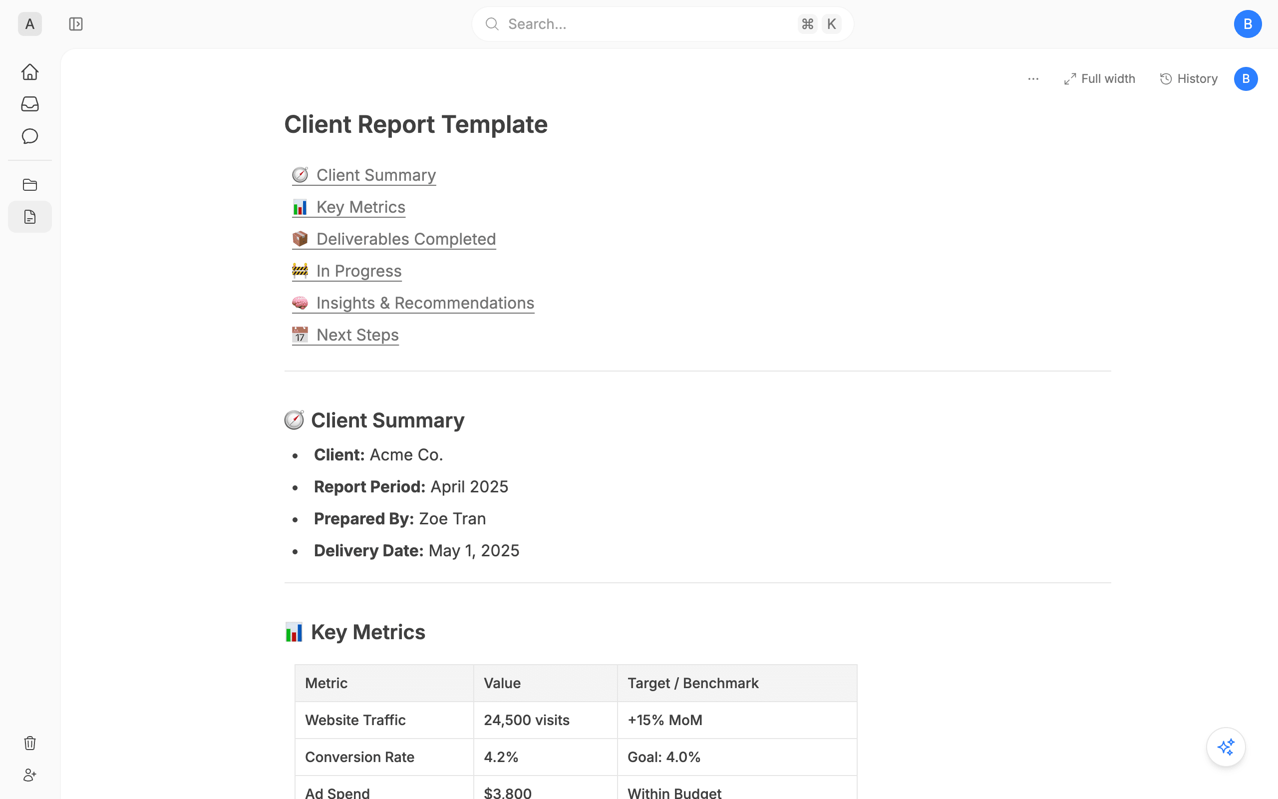 Client Report