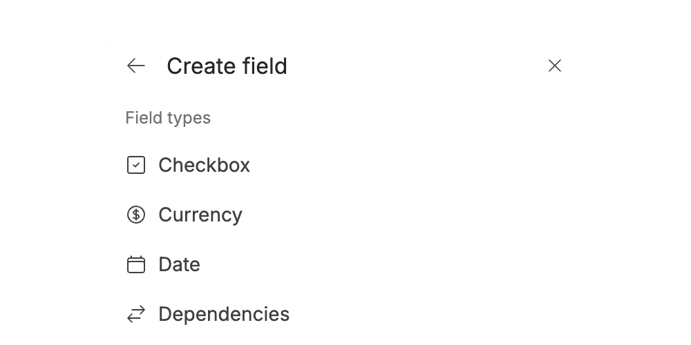 Creating a field