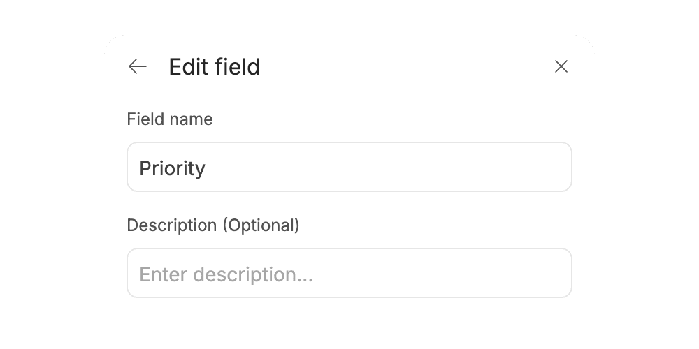 Managing fields